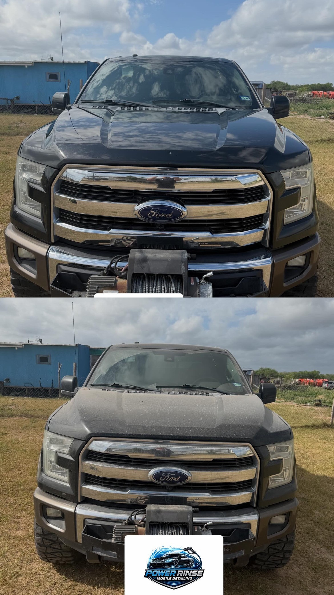 Before and after exterior car detailing - Ford F-150